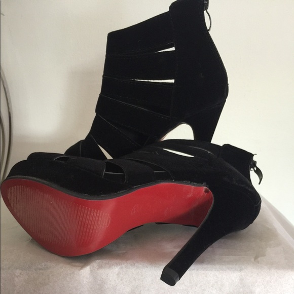 Used-Size 7.5-Finejo- Open Toe Platform Pumps - Picture 5 of 5